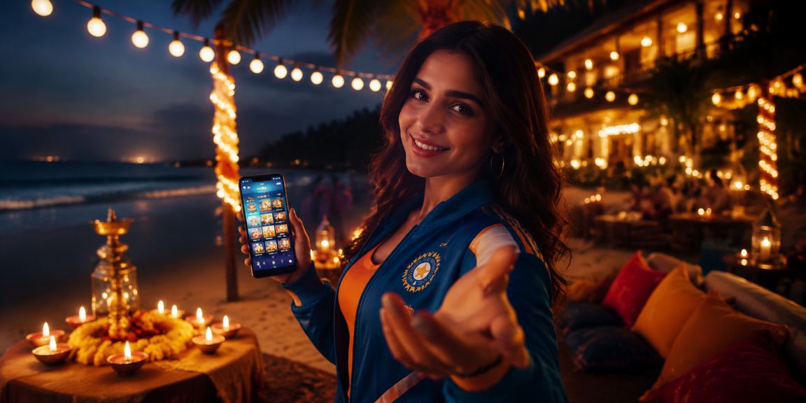 Indian players celebrating lottery wins during Diwali festival
